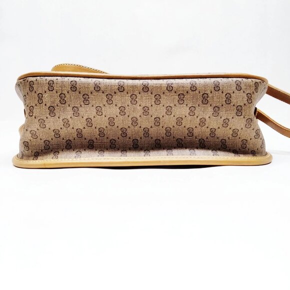 Authentic Gucci Shoulder Bag Sherry Line Brown PVC mn424-120625 - Picture 5 of 16